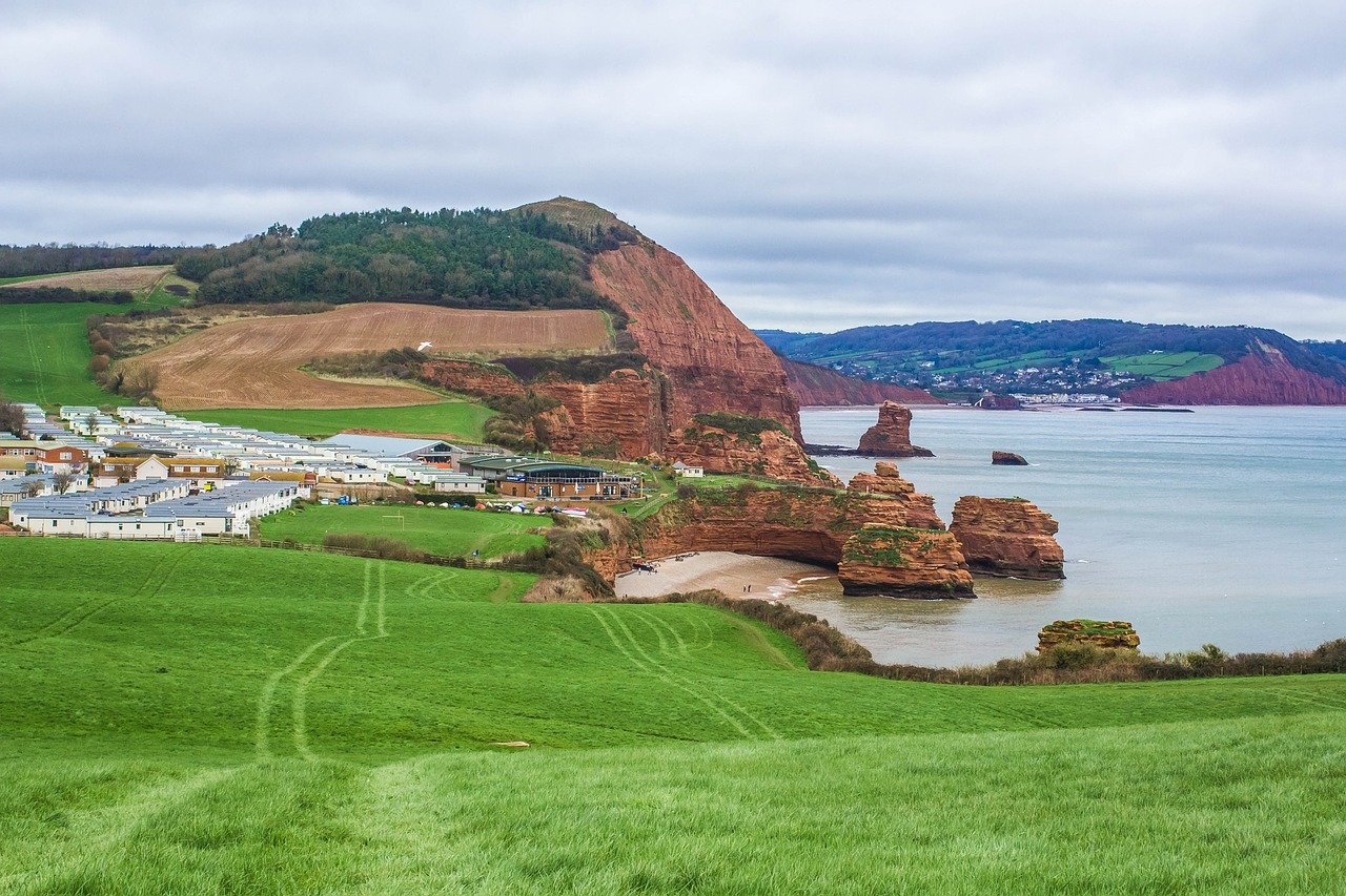 campsite in devon overlooking the sea